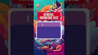 GENERAL KNOWLEDGE 3 QUIZ4U | #gk #viral #yshorts #youtubeshorts #quiz #trending #shorts #science