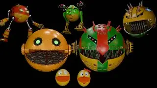 PACMAN AND ROBOT PACMAN VS MONSTER ROBOTS - Best Adventures in 2024