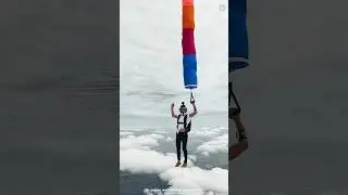 Jumping With A Balloon😳New Skydiving Material 😯#shorts