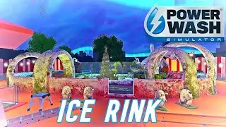 Cleaning a ice rink in Powerwash Simulator