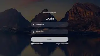 Login form using  HTML & CSS ||Transparent Login Form