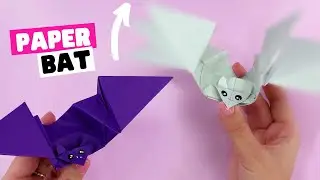 Origami HALLOWEEN BAT that flaps [Halloween origami fidget toy]