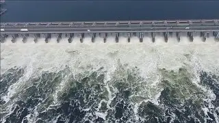 Волжская гидроэлектростанция, поездка на поезде / Volga hydroelectric power station, train ride