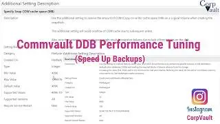 #Commvault - Deduplication (DDB) Performance Tuning (Part-02)