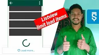 listview load more limit load items to firebase Activity project in sketchware 
