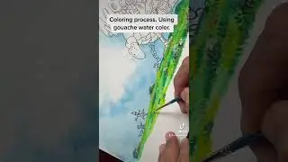 Painting a scene from Studio Ghibli movie with gouache. Part 3/3