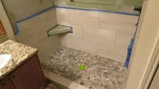 D&R Remodeling replacing a tub with walk in shower and a closet light