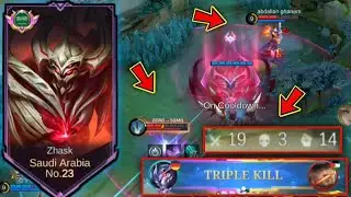 I GOT REPORTED FOR THIS NEW ZHASK BRUTAL DAMAGE BUILD ☠️ (illegal damage) !! ZHASK ~MLBB