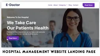 A Hospital Management System Website Landing Page Using Html CSS Bootstrap jQuery