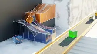 Cubes on a slide - Blender animation