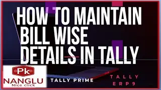 HOW TO MAINTAIN BILL WISE DETAILS IN PRIME | BILL WISE DETAILS IN TALLY ERP9