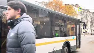 Автобус ЛиАЗ-5292.65-03 следует по маршруту 20 ”МЦД Люберцы - Площадь Святителя Николая”