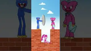 Mommy Long Legs cheated by Huggy Wuggy and Kissy Missy #shorts #animation #memes