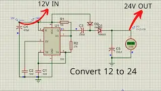 how to make a 12 to 24 converter circuit/12v to 24 converter circuit diagram/Voltage doubler