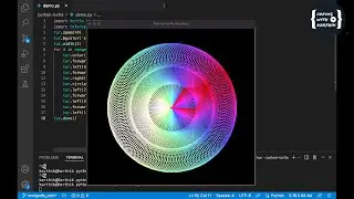 Python Turtle Graphics Full source code | New graphics  | multi colors designs #CodingWithKarthik