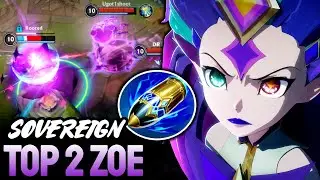 WILD RIFT ZOE - TOP 2 ZOE GAMEPLAY - SOVEREIGN RANKED