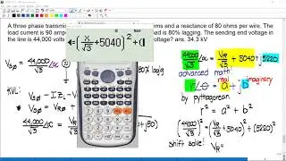 Short Transmission Line: Problem 3 (solving receiving end voltage)