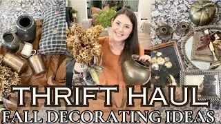 FALL THRIFT HAUL 2024/THRIFTED VINTAGE + ANTIQUE HOME DECOR/FALL HOME DECORATING IDEAS 2024