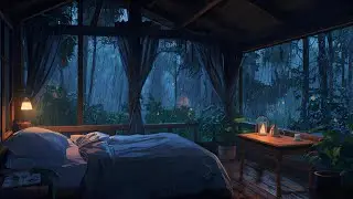 Fall Asleep Fast with Rain on Window + Piano | Deep Sleep, Relax, Stress Relief Music