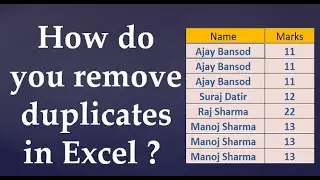 How to remove duplicate rows in Excel?,#59