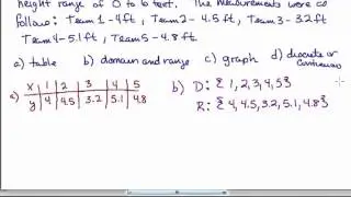 Glencoe Algebra 1 - Chapter 1 - Section 7 - Functions