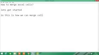 How to merge cells in excel sheet?