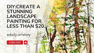 DIY:Create A Stunning Landscape Painting For Less Than $20.#landscape #landscapepainting #viralart