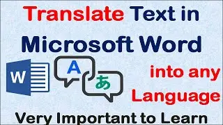 Translate Text in Microsoft Word into any language | Microsoft Word Tutorials | Very Easy