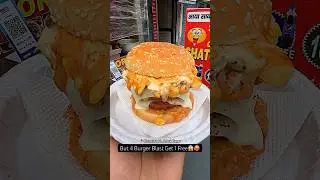 Burger blast Burger in just ₹130 😱🥵 #shorts #burger #burgerrecipe #biggestburger