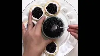 АСМР слайм в виде реалистичной черной икры.🐟🐟🐟