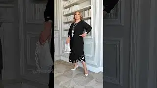 Платье шифон двойное с синим горошком снизу