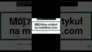 ChatGPT w nauce ciągów dla uczniów #matematyka #etrapez #mathkiwi #analiza #chatgpt #ciągi