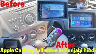 Installing cheap apple android CarPlay & backup camera.Doing wiring in old car Punjabi hindi