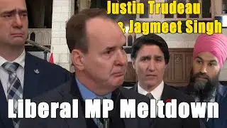 Trudeau and Singh witnessed the Liberal MP meltdown. (Edited Satire/Parody)