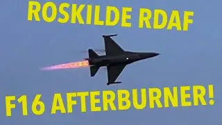 Awesome F16 Fighting Falcon Evening Afterburner Display Royal Danish Air Force Roskilde Airshow 2023
