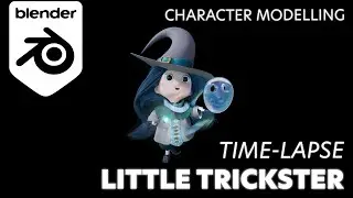 My first character model in Blender! Cute Trickster Time-Laspe No VO.