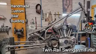 Handmade Twin Rail Swingarm High Neck Sportster Full Custom Build Harley-Davidson #Bike #harley