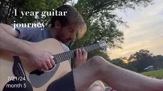 1 year of fingerstyle guitar progress in 10 minutes