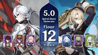 Arlecchino Overload & Freminet Hyperfridge - 5.0 Spiral Abyss - Floor 12 (9 Stars) Showcase