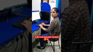 Ms word trick⚡Document Compare करना सीखो🔥😮 