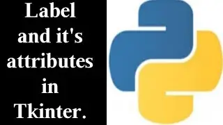 Label In Python Tkinter |||| How to place Label in Tkinter |||| Label and it's attributes.