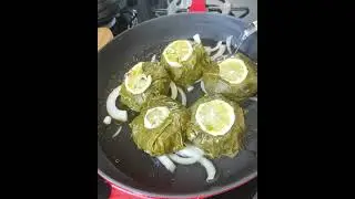 Asma yaprağında, enginar dolma. Çok lezzetliymiş 👌