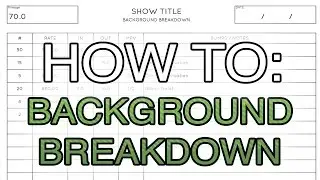 How to fill a Background Breakdown
