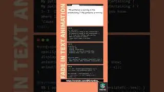 How To Apply Fade In Animation |CSS JS Animation| 
