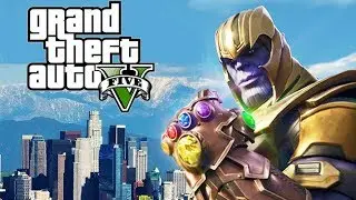 GTA 5 - ULTIMATE THANOS MOD W/ INFINITY STONE POWERS, METEORS, PORTALS, TORNADOES!!!