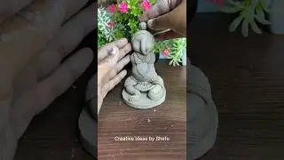 DIY Eco-friendly clay Ganesha idol #shorts