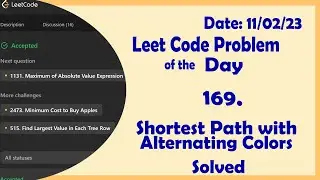 1129 || Shortest Path with Alternating Colors II || C++ || Leetcode Daily Challenge
