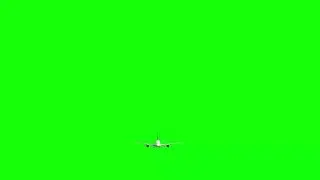 airplane flight green screen effect video