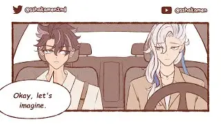 teaching neuvillette driving part 2 (wriolette) [GENSHIN IMPACT - COMIC MEME]