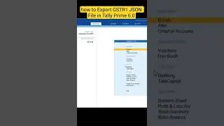 how to export json in tally prime 6.0 gstr 1 | how to download json file for gstr1 in tally prime